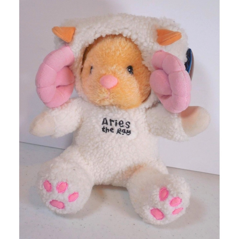 2001 Zodiac Plush Bear Aries The Ram Enesco Group W/Tags